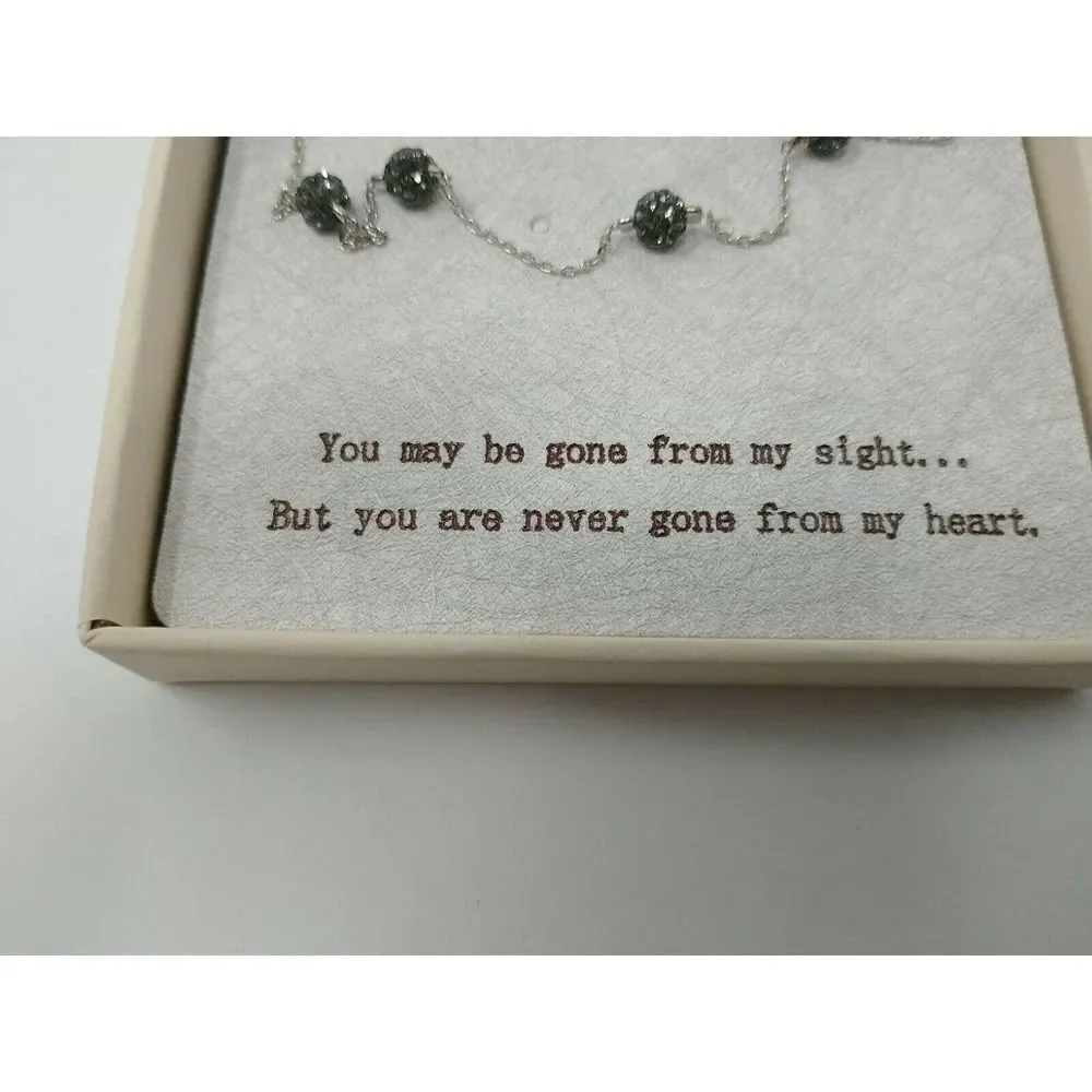 Stone Necklace with Cubic Zirconia Handmade Look